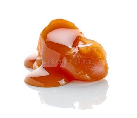 Bild: Karamellsoße auf einem Dessertglas