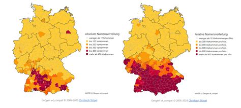 Bild: Karte der Verbreitung des Nachnamens Schaade in Deutschland