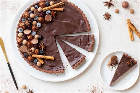 Bild: Lebkuchen-Tarte mit Schoko-Espresso-Füllung