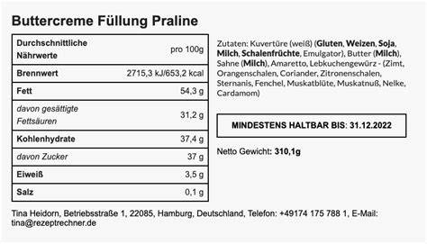 Bild: Zutatenliste Marmeladenkuchen