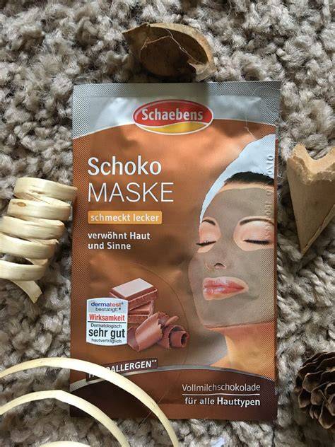 Bild einer Schoko-Maske in braunem Sachet