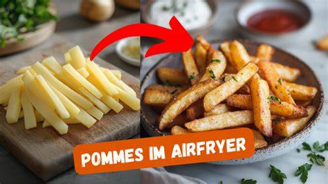Bild von luftfrittierten Pommes im Vergleich zu klassischen Pommes