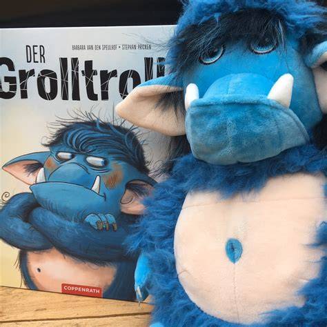 Bilderbuchszenen mit dem Grolltroll und Freunden