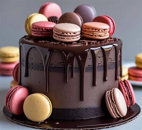Bildstrecke: Anwendungen von Ganache - Drip Cake, Tarte, Macarons, Pralinen