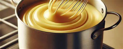 Bindetechnik Zur Rose abziehen, Cremigkeit von Pudding