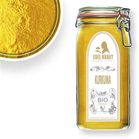 Bio Kurkuma Pulver und Glas Regionaler Honig