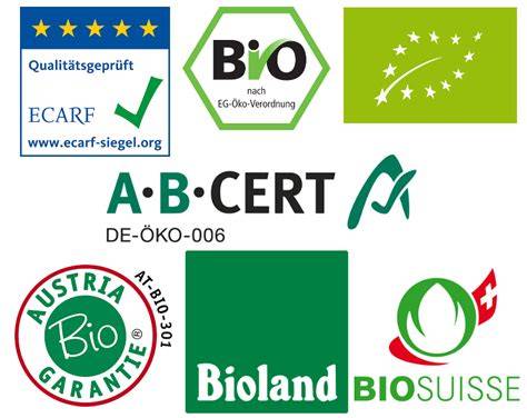Bio-Zertifikate und Siegel
