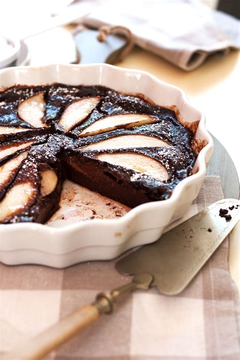 Birnen Schoko Clafoutis frisch aus dem Ofen