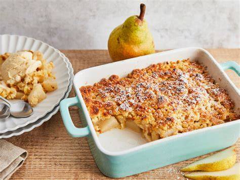 Birnen-Crumble im Ofen