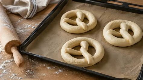 Birnen-Walnuss-Kuchen vor dem Backen auf dem Backblech