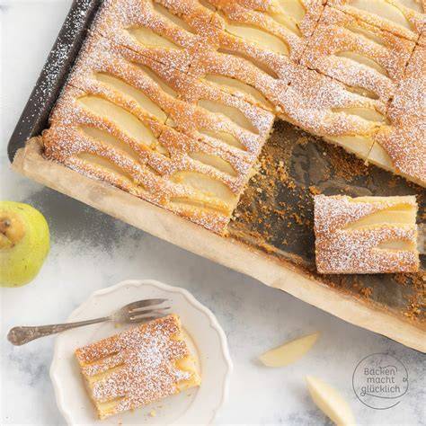 Birnenkuchen vom Blech Schritt-für-Schritt