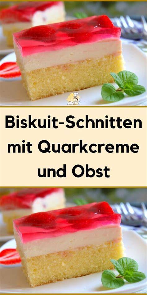 Biskuit mit Quarkcreme