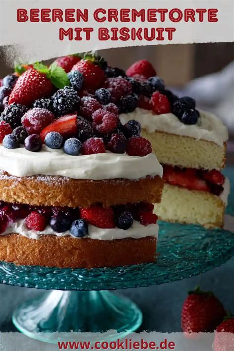 Biskuit mit frischen Beeren auf Kuchengitter