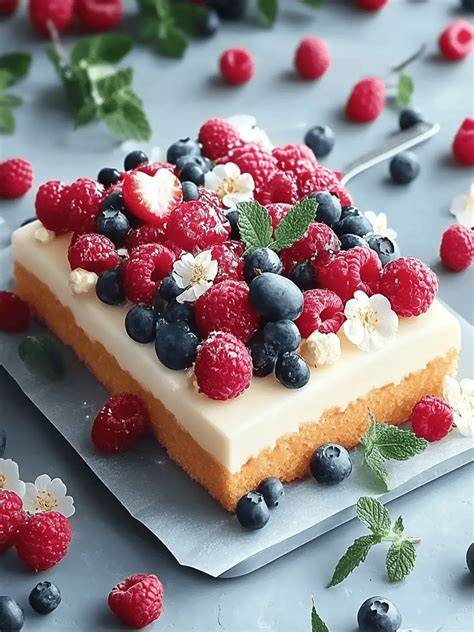 Biskuit-Torte mit Raffaello-Dekor und frischen Beeren