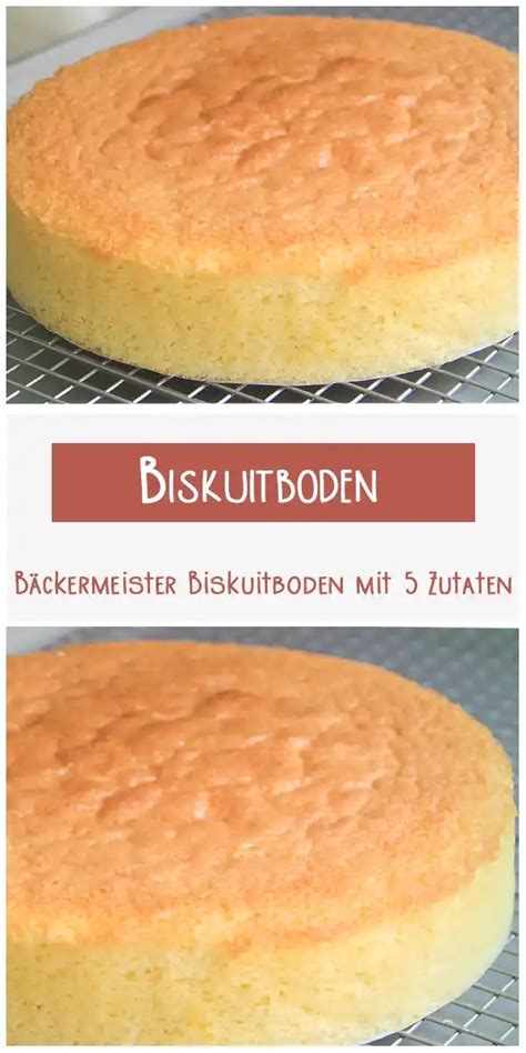 Biskuitboden Zutaten und Arbeitsweise, Schritt-für-Schritt Schema