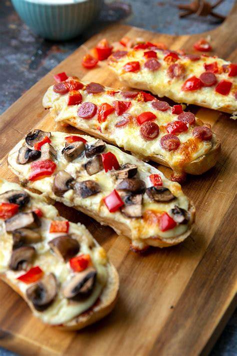 Bistro-Baguette mit saftigen Champignons und Käse