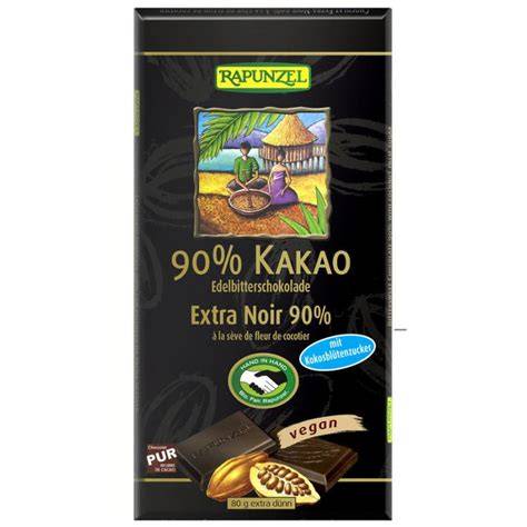 Bitterschokolade mit hohem Kakaoanteil