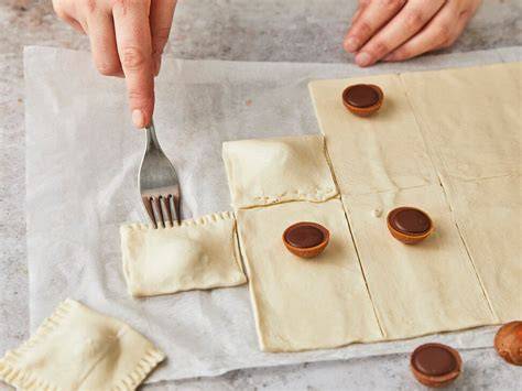 Blätterteig mit Toffifee auf Backblech