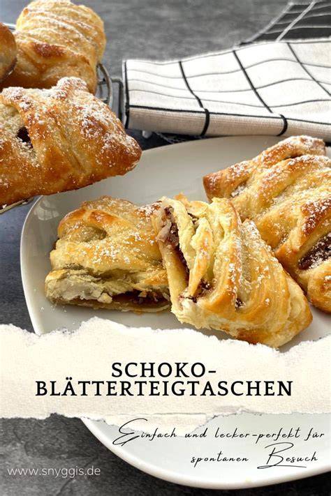 Blätterteig und Schokolade: Zutaten-Infografik mit Varianten