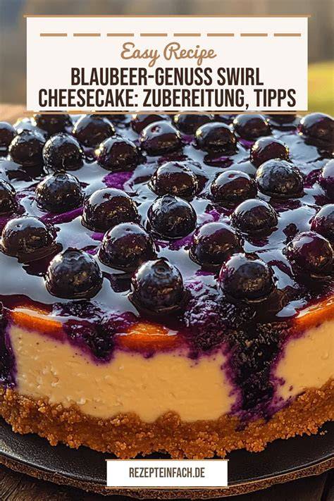 Blaubeer-Swirl im Käsekuchen
