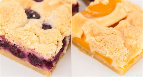 Blechkuchen mit Früchten und Streuseln
