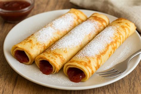 Bliny - Russische Pfannkuchen mit Marmelade