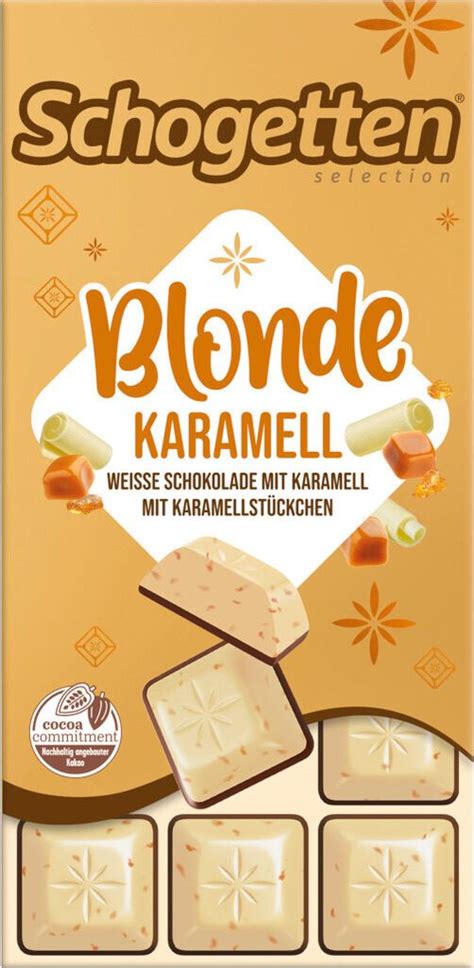 Blonde Schokolade Tafeln und Karamellisierungsprozess