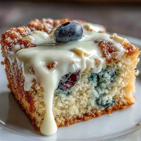 Blondies mit Heidelbeeren, Mandelblättchen und weißen Schokostücken auf Blech