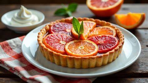 Blutorangen-Gelee und Tarte de naranja