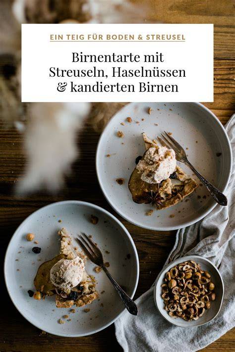 Boden mit Haselnüssen und Streuseln