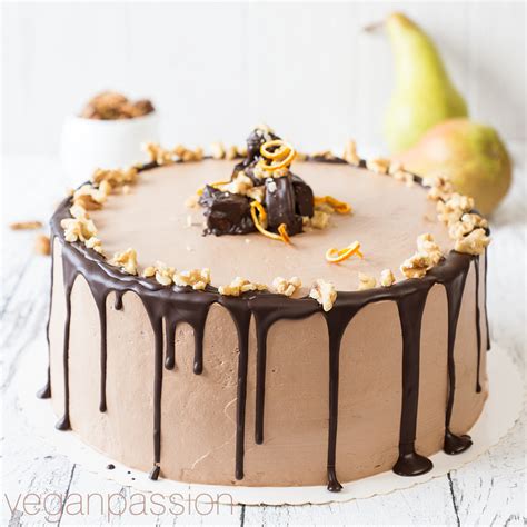 Boden und Zubereitungsschritte Walnuss-Birnen-Torte, vegan