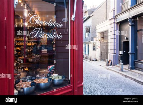Brüsseler Chocolaterie Schaufenster mit Pralinen