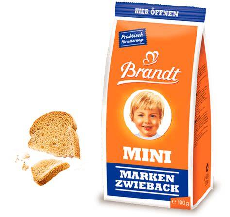 Brandt Markenzwieback-Packung und Mini-Format