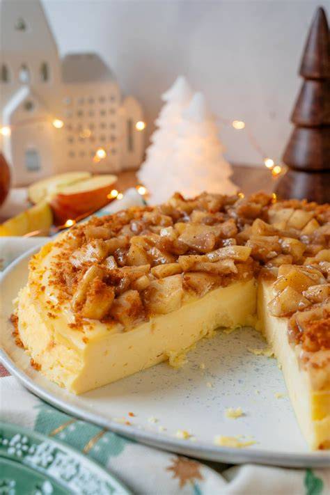 Bratapfel-Cheesecake als weihnachtliches Dessert