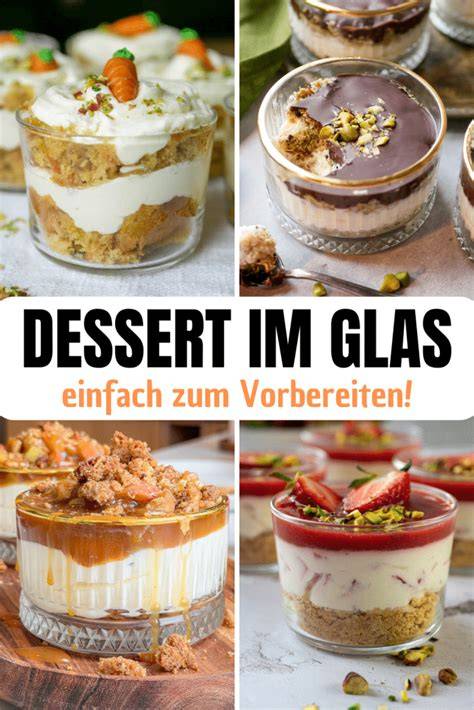 Bratapfel-Desserts im Glas, festlich angerichtet
