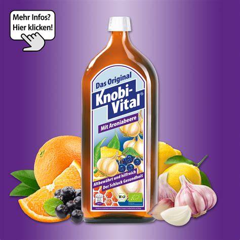 Braunglasflaschen KnobiVital im Regal