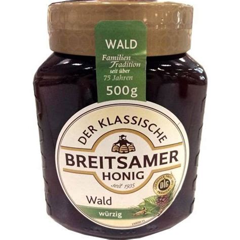 Breitsamer-Waldhonig Verpackung und Herkunft
