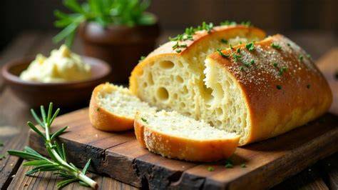Brot mit Trüffelschmalz und Kräutern