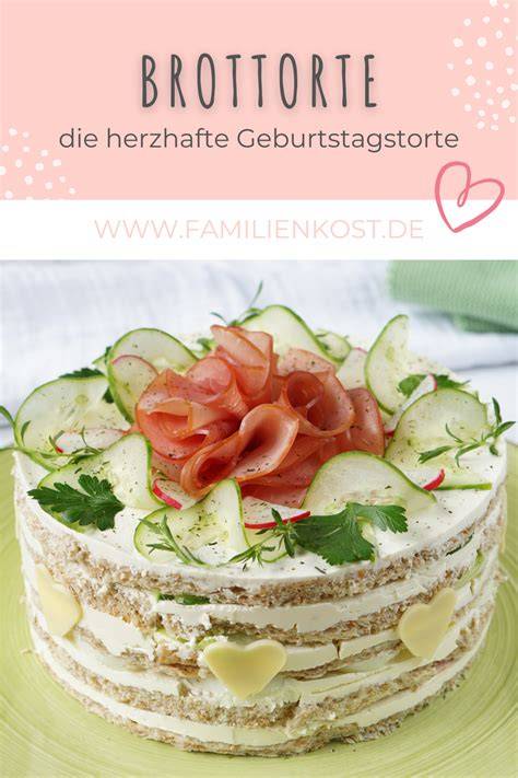 Brottorte als Geburtstagstorte, mehrschichtige Sandwich-Torte