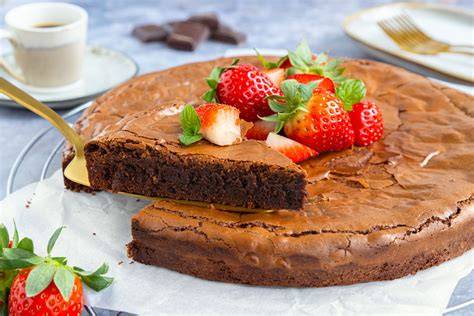 Brownies in der Springform vor dem Backen
