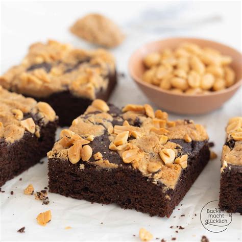 Brownies mit Erdnussbutter und Brezelstückchen