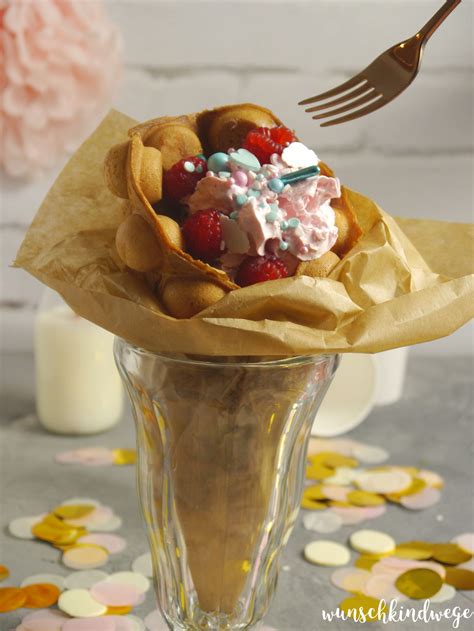 Bubble Waffle mit Toppings