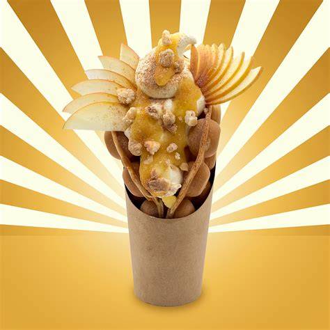 Bubble-Waffel mit Toppings und Soft-Eis in einer Dortmunder Innenstadtlage