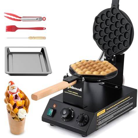 Bubble-Waffle-Eisen im Einsatz