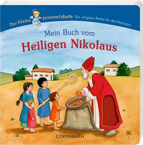 Buchcover und kindgerechte Illustration von „Mein Buch vom Heiligen Nikolaus“