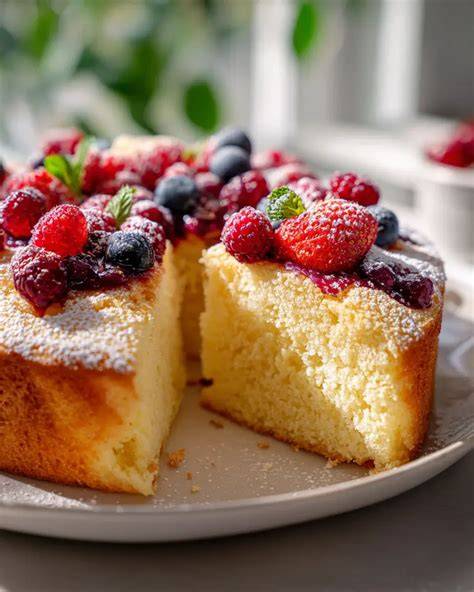 Buchweizen-Rührkuchen mit Beeren