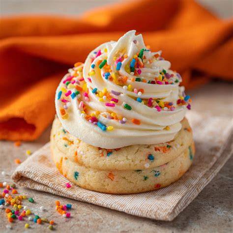 Bunte Glasur und Streusel auf Rührkuchen