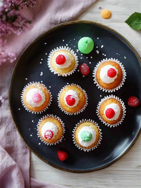 Bunte Muffins und Kuchenstücke für jede Gelegenheit