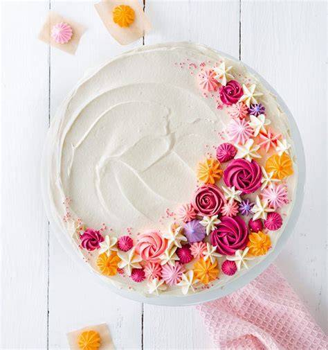 Bunte Schoko-Ornamente für Tortendekor