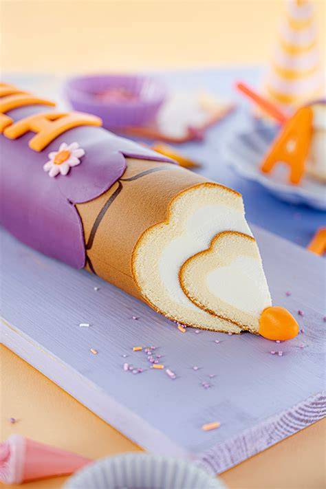 Buntstift-Kuchen im Querschnitt